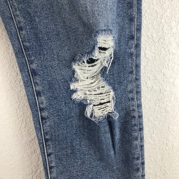 Madewell The Petite Girljean in Berryton Wash Distressed High Rise Jeans 25P - Picture 10 of 14